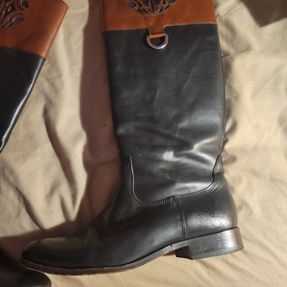 Frye 2 tone riding boots
